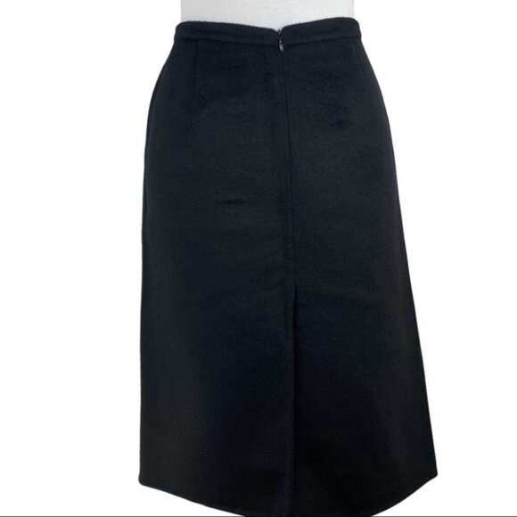 Prada Women's Black Wool Angora Designer Straight Quiet Luxury Skirt EU 42/W28 - Picture 4 of 9